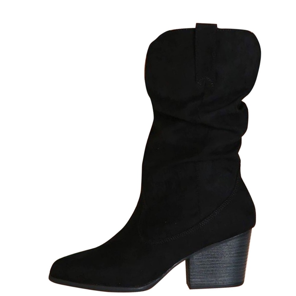 NEW🔥 Slouchy Cowboy Western Mid-Calf Boot w/ Zip - Picture 3 of 4